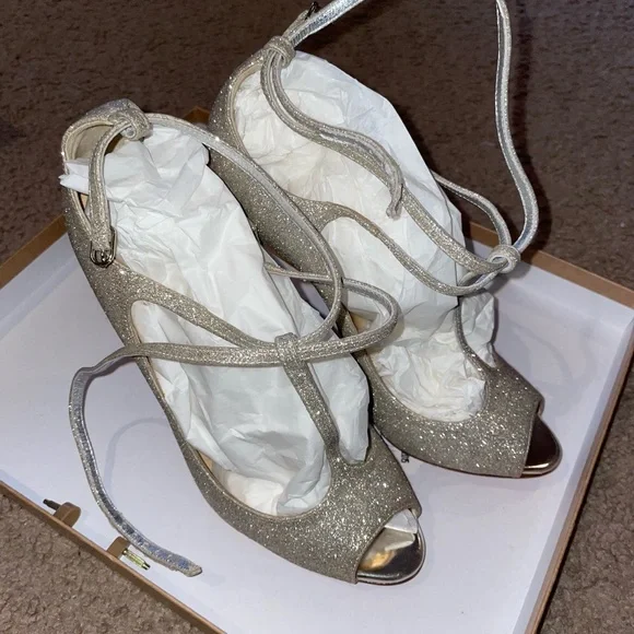 Christian Louboutin Talitha 100 Glitter mini/ specchio toe - Picture 2 of 14